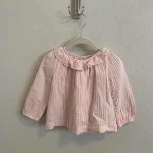Baby Gap Pink Smock Long Sleeve 12-18 Months